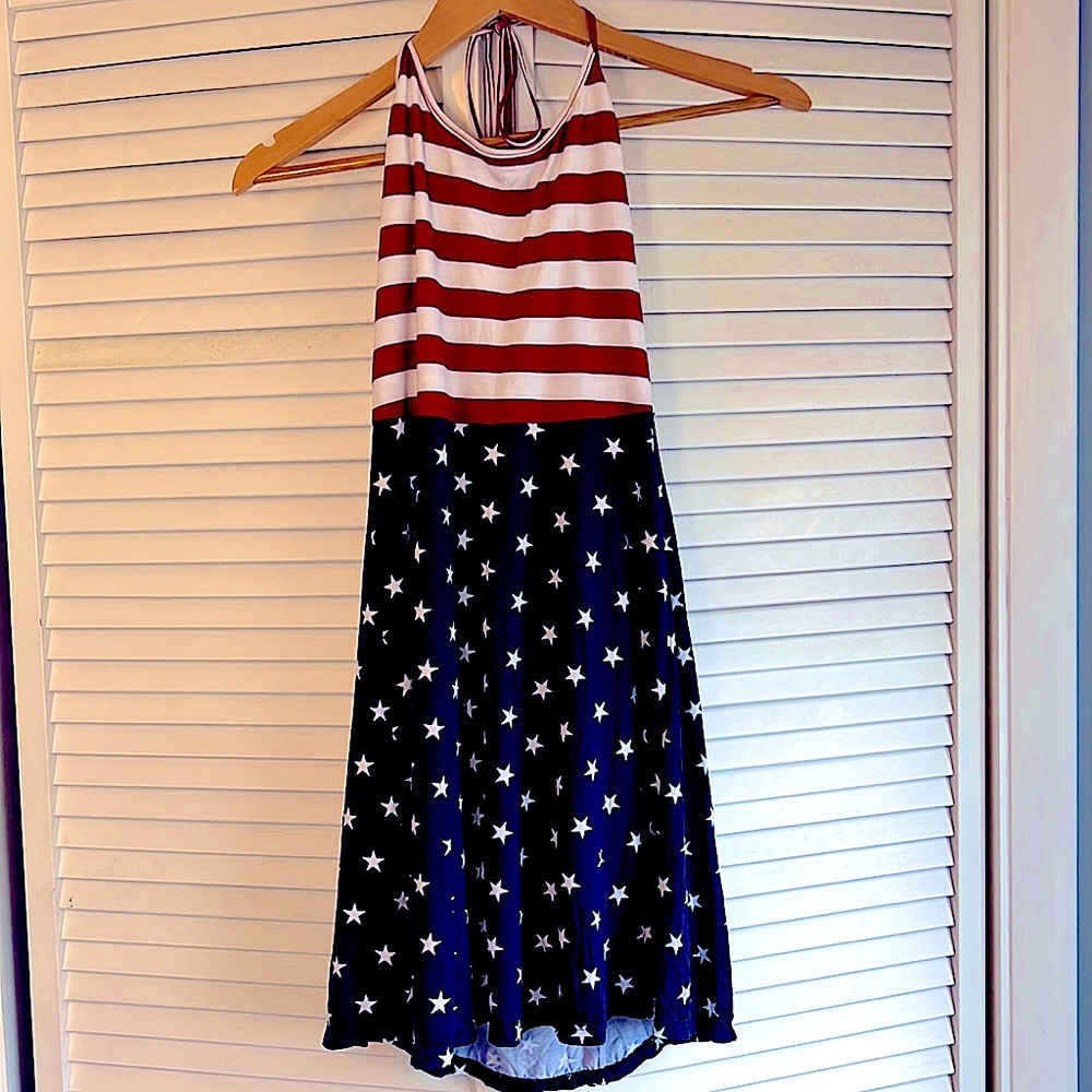 American Flag Halter Dress